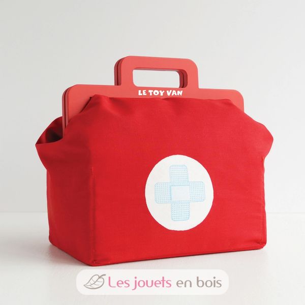 Mallette de l'infirmiere ou valise de docteur pour enfant, un jouet en bois