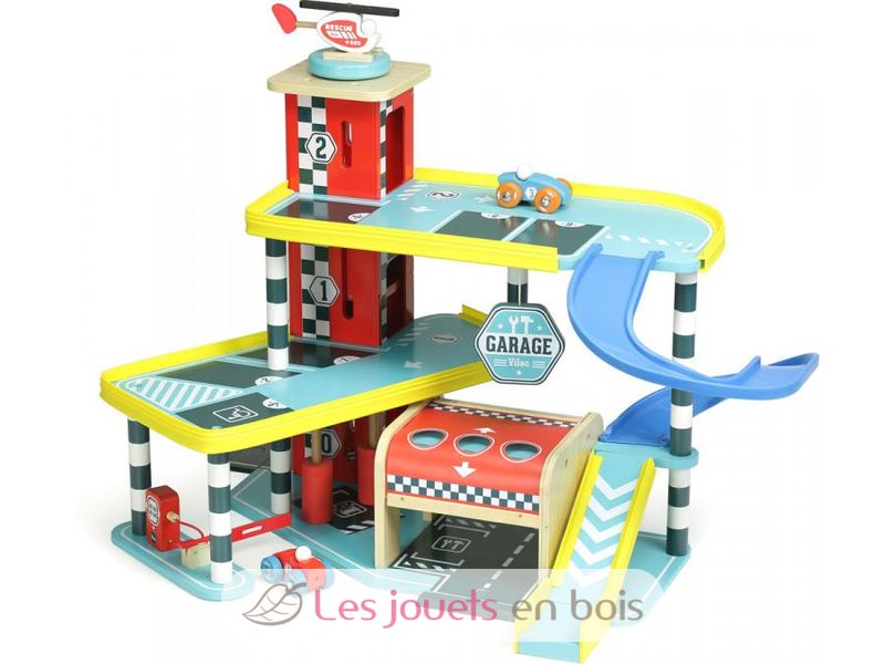 Garage Vintage En Bois Avec Voiture - Jouet D'éveil Vilac Pour Enfants Dès 3 Ans, Jeu Créatif Et Durable