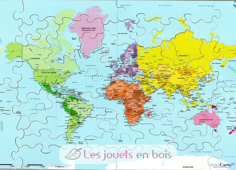 Puzzle carte du monde en bois - Small Foot